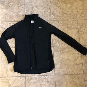 Nike black zip up jacket - M